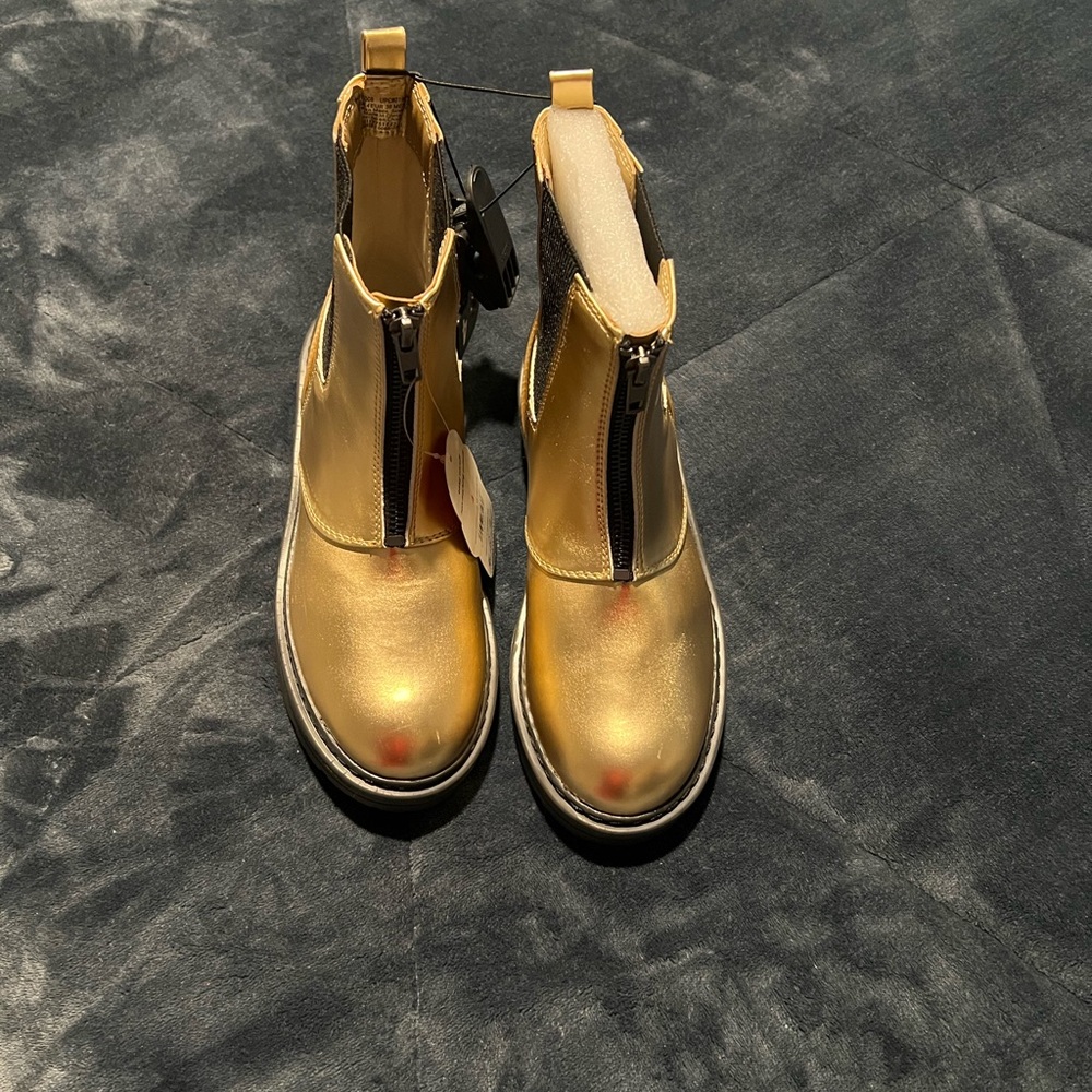 Gold Ankle Boots